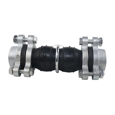 Threaded rubber expansion bellows connection