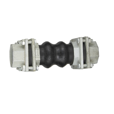Threaded elastic rubber joint