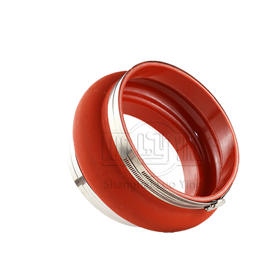 Red clamp rubber coupling